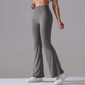 Leggings de Cintura Alta con Corte Acampanado para Mujer, Pantalones de Yoga, Logotipo Personalizado, Nailon y Spandex, Ropa Deportiva para Gimnasio, Fabricante de Leggings - Product Image 4