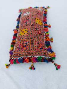 Hand Embroidered Boho Lumbar <b>Cushion</b> <b>Cover</b> vintage - Product Image 5