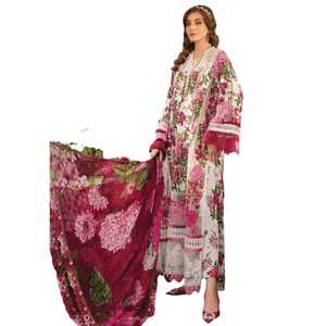 Collection de costumes longs brodés pour femmes, élégants et tendance, pour mariage et fêtes, ensemble 3 pièces. - Product Image 1