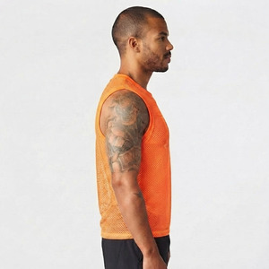 Wholesale Mens <b>Vest</b> <b>White</b> Sexy Tight <b>Bodysuit</b> Turtleneck T-Shirt Custom Logo Printing Knitted Sleeveless Tank Top for Men - Product Image 2