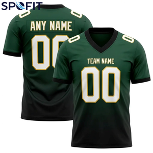 Maillot de football américain personnalisé à manches courtes, respirant, grande taille, antibactérien, en polyester, cousu, pour l'entraînement d'équipe - Product Image 1