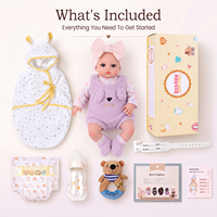 Babeside 16 Zoll Lilah Platin-Silikon Reborn Babypuppe Mädchen Ganzkörper Niedliche Realistische Neugeborenen Mini DIY Spielzeug CE CPC Zertifiziert