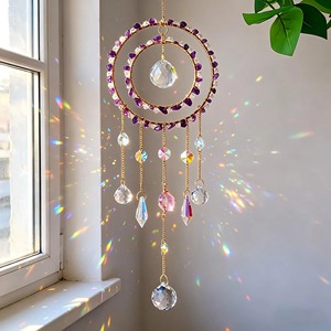Elegante Atrapasueños de Cristal para Decoración del Hogar, Adorno Colgante para Ventanas y Decoración de Habitaciones, Adorno Colgante para Fiestas y Decoración Creativa para Estudios - Product Image 3