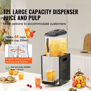 Distributore di Succhi in Acciaio Inossidabile per Uso Commerciale da 12,7 QT - Opzione Riscaldamento 246W, Materiale PC - Product Image 2