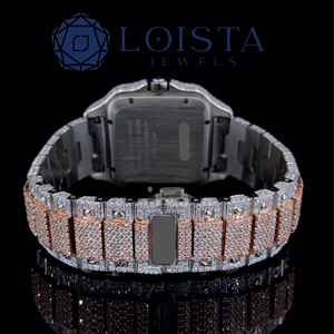 Reloj de Cuarzo de Acero Inoxidable con Diamantes de Moissanita, Diseño de Moda para Hombre y Mujer, Estilo Urbano, para Fiestas, Looks Modernos, Gran Venta - Product Image 4