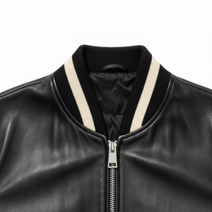 Chaqueta de Béisbol de Cuero para Hombre de Alta Calidad 2026, Chaqueta Bomber de Moda, Abrigo Varsity, Suministro del Fabricante - Product Image 4
