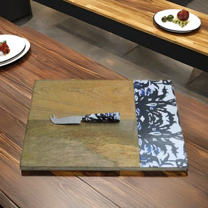 Nuevo diseño, junta de madera de resina, tabla para servir, tabla de quesos de tendencia, bloque de corte para el hogar, boda, negocio para uso en restaurante - Product Image 1