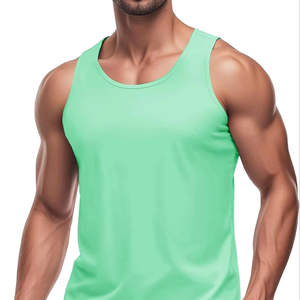 Camiseta sin mangas informal para hombre con protección UPF 50+, de secado rápido, para verano, entrenamiento, musculación, sin mangas, de punto sólido, para nadar, playa, culturismo - Product Image 1