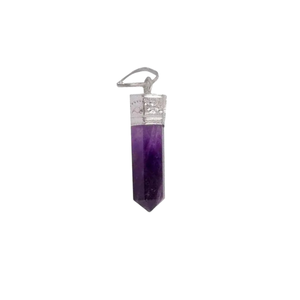 Pendentif Crayon en Améthyste, Style Religieux Hindou, Forme Hexagonale, Unisexe, pour Mariage, Fiançailles, Anniversaire, Fête, Origine Haryana - Product Image 1