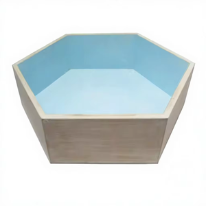 Bandeja de servicio de madera de mango Hexagonal para desayuno sándwich queso café postre pastel duradero elegante utensilios de cocina proveedor a granel - Product Image 6