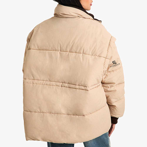 Chaqueta Acolchada de Moda para Mujer, Abrigo de Invierno Cálido con Capucha, Cortavientos, Color Sólido, Ligero, Nuevo, de Alta Calidad, con Logotipo, 2026 - Product Image 3