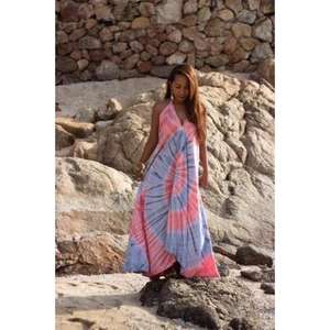 Vestido Maxi de Verano para Mujer, de Algodón Transpirable de Alta Calidad, Estampado Tie Dye, Estilo Casual y Holgado, Ropa para Vacaciones - Product Image 3