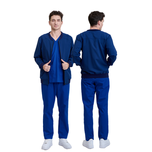 MEILLEURE VENTE Hommes Femmes Coton Hôpital Gommage Vestes Bas quantité minimale de commande Stretchy Medical Coat FMF Usine pour Clinique Soins de Santé Infirmières - Product Image 6