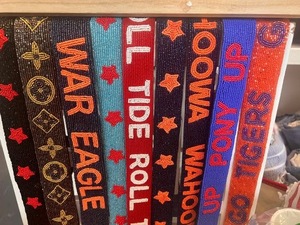 สายกระเป๋าถือปักลายทำมือประดับลูกปัด คริสตัล คราฟท์ วู พิก พร้อมปักชื่อตามสั่ง สำหรับโรงเรียน สนามกีฬา มหาวิทยาลัย ทำจากผ้าฝ้าย ใหม่ สายสะพายข้าง สำหรับกิจกรรมต่างๆ - Product Image 3