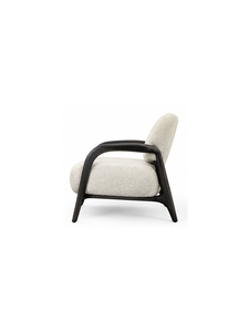 Fauteuil moderne de style mid-century avec revêtement en tissu, structure en bois, assise moelleuse pour salon, mobilier de maison, écologique - Product Image 4