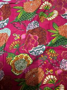 Hand Block Printed Cotton Running Fabric Yard Eco-Friendly Organic Lightweight Soft <b>Breathable</b> for Bags Curtains Dressmaking - Product Image 2