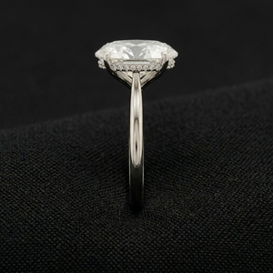 Anillo de Diamantes Cultivados en Laboratorio de Oro Blanco de 10k Premium para Mujer, Elegante Anillo de Compromiso y Boda, Brillante con Engaste de Puntas, Certificado IGI - Product Image 4