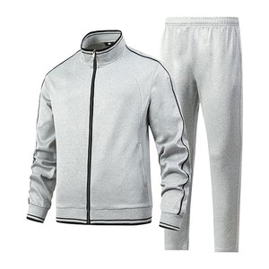 Mens 2 Pieces Athletic Tracksuit Full-Zip <b>Workout</b> Sweatsuit with Active <b>Jackets</b> and Pants Comfortable Lightweight Breathable Gym - Product Image 2