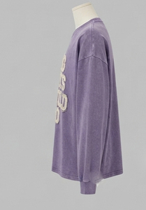 Camiseta de Algodón Bordada Desgastada Oversize Casual para Mujer, Cuello Redondo, Manga Corta, Ajuste Holgado, Estilo Urbano, Calidad Premium - Product Image 4