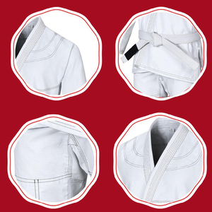 Uniforme de Jiu Jitsu Brasileño Personalizado, Gi BJJ Liso, Pantalones Ripstop de Tejido Perla de 350 GSM, Kimono Ligero Preencogido para Artes Marciales - Product Image 5