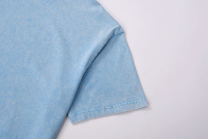 Camiseta Extra Grande para Hombre, 100% Algodón, Cuello Redondo, Manga Corta, Color Morado Sólido, Estilo Casual - Product Image 4