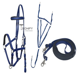 Leather Look Horse Endurance <b>Halter</b> Bridle Set Matt Polish Free Custom Plate Equestrian Tack for Endurance Riding - Product Image 1