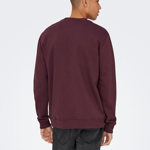 <b>Men's</b> Stand Collar Solid Color Fleece Anti-Pilling 100% Cotton Knitted <b>Pullover</b> Sweatshirt Regular Fit Casual Winter Wear - Product Image 3