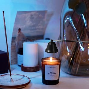 Éteignoir à bougie avec long manche, éteignoir à bougie en métal noir avec long manche et poignée texturée pour une flamme sécurisée - Product Image 2