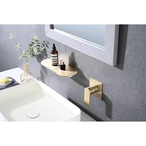 Grifo de lavabo de cascada monomando de pared para baño y ducha - Product Image 5