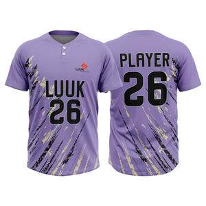 Camisetas de Béisbol Personalizadas, 100% Poliéster, Transpirables, de Secado Rápido, Antibacterianas, que Absorben la Humedad, para Clubes Universitarios de Béisbol - Product Image 1