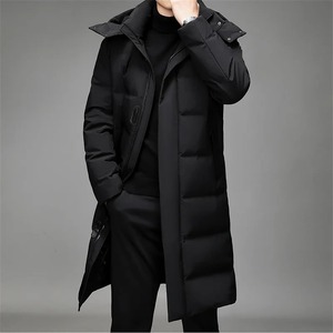 Manteau d'hiver décontracté pour homme, 90% duvet, avec capuche, coupe-vent et imperméable, fermeture éclair épaisse - Product Image 3