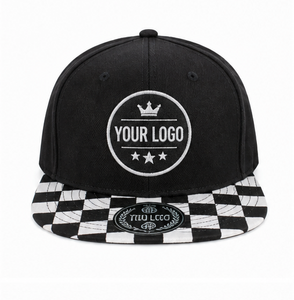 Nueva Gorra Snapback de Moda con Diseño de Tablero de Ajedrez, Gorra de Béisbol Bordada con Visera Plana, Gorra Snapback con Logotipo Personalizado - Product Image 1