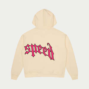 Vintage Men's Oversized Soft Cotton Fleece Cream-colored <b>Zip</b>-up Hoodie And Matching Flared Sweatpants Streetwear Tracksuit - Product Image 5