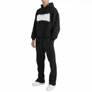 Premium Oversized Tracksuit Vintage Distressed Streetwear Fleece <b>Zip</b> <b>Up</b> <b>Jacket</b> and Jogger Set Unisex Casual Winter Wear - Product Image 2