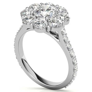 Round Cut Moissanite <b>Ring</b> 925 Sterling <b>Silver</b> White Gold Plated Luxury <b>Solitaire</b> Engagement Wedding Promise Bridal <b>Ring</b> - Product Image 3