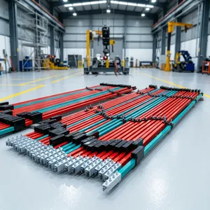 ระบบรางจ่ายไฟฟ้าอุตสาหกรรม สีแดง สีเขียว ตัวนำอะลูมิเนียม 4 ช่องเสียบ สำหรับงานหนัก ใช้กับสวิตช์เกียร์แรงดันต่ำ - Product Image 5