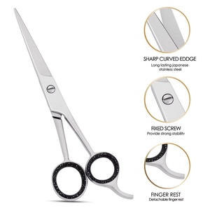 Tijeras de Barbero con Punta Recta para Corte de Precisión, Uso en Peluquería y Hogar, para Diestros, Acero Inoxidable 4Cr13 (Plateado) - Product Image 6