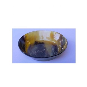 บัฟฟาโลฮอร์นรอบรูปร่างชามที่มีอยู่ในทุกขนาดอินเดียฮอร์นหัตถกรรมขัดชามสีธรรมชาติ - Product Image 3