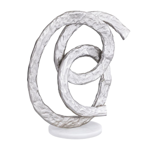 Escultura Moderna Abstracta de Aluminio con Acabado Negro Antiguo, Diseño en Espiral, Estatua de Sobremesa para Decoración de Hogar y Oficina de Lujo - Product Image 3
