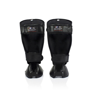 Protège-tibias de boxe professionnels en cuir légers sur mesure avec fermeture auto-agrippante – Nouveau design pour la protection des jambes en Muay Thai - Product Image 3