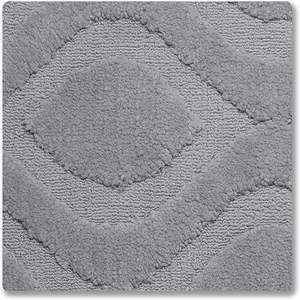 Minimalist Rectangle Chenille Bath Mat Solid Color Anti Slip Rubber Backing For Bathroom <b>Floor</b> - Product Image 6