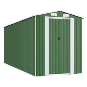 Abri de jardin en acier galvanisé vert de 75.6 po x 205.9 po x 87.8 po pour le rangement - Product Image 2