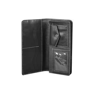 Cartera de Cuero Vacuno de Alta Calidad Hecha a Mano, Cartera Larga Negra Bifold de Cuero Genuino con Bolsillos para Tarjetas de Crédito para Hombre - Product Image 5