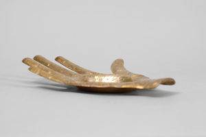 <b>Vintage</b> Brass Hand Shaped Novelty <b>Ashtray</b> & Cigarette Holder Desktop Decorative Home Tabletop Accessory - Product Image 3