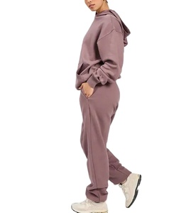 2026 survêtement personnalisé pour femmes ensembles de survêtements Baggy poids lourd français éponge coton droit jambe large pantalon de survêtement évasé - Product Image 5