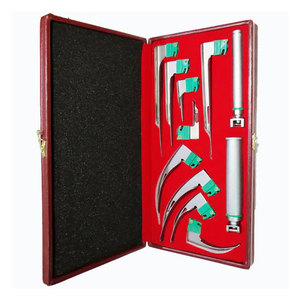 Ensemble de laryngoscopes en acier inoxydable, dispositif médical certifié CE Classe I ISO13485, diagnostic de la gorge, examen des voies respiratoires pour les hôpitaux - Product Image 3