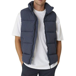 Veste matelassée sans manches pour homme Econex Sports, bleu marine, col montant, fermeture éclair, coupe-vent, respirante, décontractée, hiver - Product Image 1