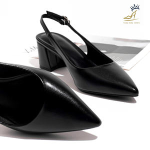 Escarpins professionnels pour femmes à talon bloc de 5 cm, style slingback, avec bride à boucle, fabrication OEM/ODM, Vietnam - Product Image 3