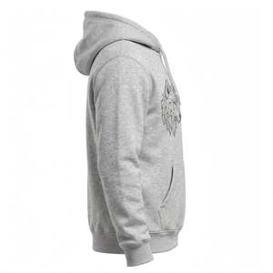 Sudadera con capucha de forro polar grueso para hombre, diseño geométrico de lobo, estilo oversize, informal, para invierno. - Product Image 4