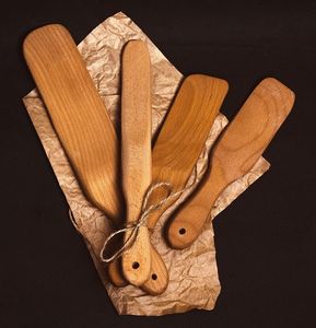 Juego de Cucharas de Cocina de Madera Natural, Hechas a Mano con Madera de Acacia, Utensilios de Cocina de Lujo para Acampar y para las Necesidades Diarias de Cocina - Product Image 4